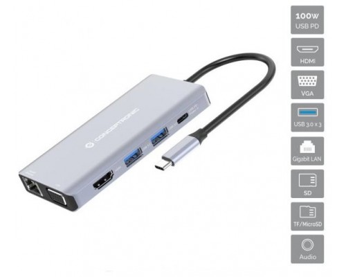 Docking Usb-c Conceptronic Donn20g 1xhdmi 4k 1xvga