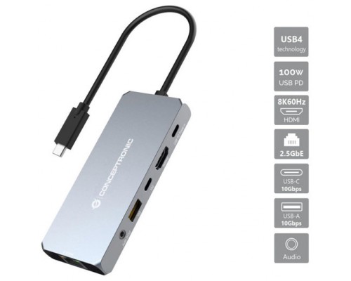 Docking Usb-c Conceptronic Donn22g 6-in-1 Usb4 Docking