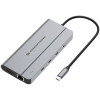 CONCEPTRONIC DONN34G Estacion de acoplamiento MST USB 3.2 Gen 2 10 en 1 (HDMI 4K60Hz, DisplayPort 8K30Hz, GbE, 3x USB-C 10 Gbps, 2x USB-A 480 Mbps, Audio, USB P