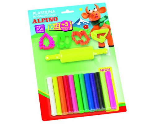 BLISTER 10+2 ROLLITOS PLASTILINA 17 GRS. ALPINO DP000052 (Espera 4 dias)