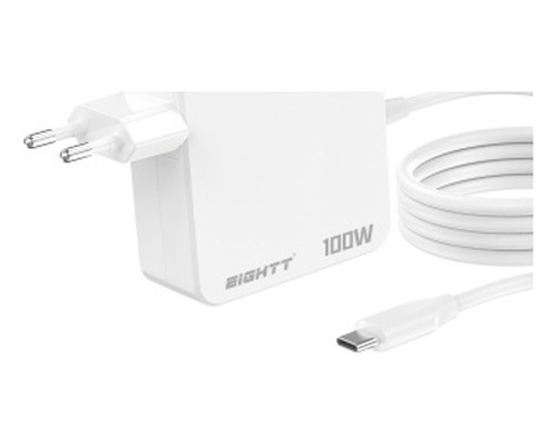 ALIMENTADOR PORT. 100W EIGHTT USB-C BLANCO PN: