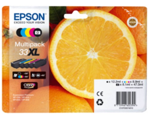 TINTA EPSON C13T33574010 Nº 33XL PACK MULTICOLOR (Espera 4 dias)