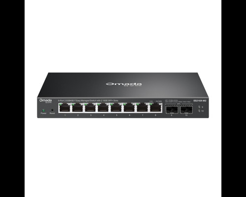SWITCH OMADA ES210X-M2 8-PORT EASY MANAGED SWITCH WITH 2 10GE SFP+ SLOTS