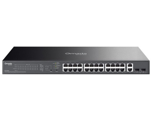 TP-LINK ES228GP OMADA 28-PORT GIGABIT EASY MANAGED SWITCH WITH 24-PORT POE+ PORT: 24&times; GIGABIT POE+ PORTS, 2X GIGABIT NON-POE PORTS, 2&times; GIGABIT SFP PORTS (Espera 4 dias)