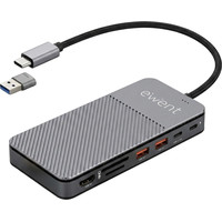 EWENT EW1156 8en1 Estaci&oacute;n acopl. USB-C Caja SSD