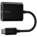 Adaptador Belkin F7u081btblk Usb-c De Audio Y Carga