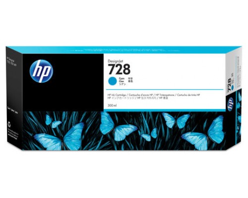 HP DesignJet 728 Cartucho Cyan 300ml