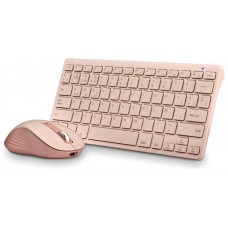 NGS KIT TECLADO Y RATON MULTIFUNCION RECARG ROSA