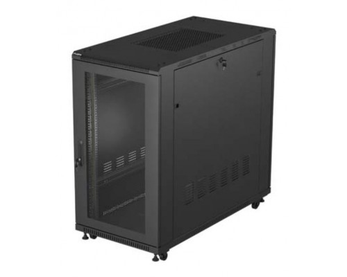 ARMARIO LANBERG RACK 19" 22U 600X1200 FLAT PACK PUERTA PERFORADA NEGRO