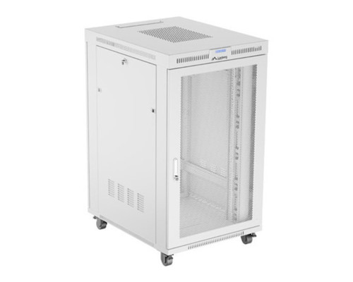 ARMARIO LANBERG RACK 19" 27U 800X1000 FLAT PACK GRIS PUERTA PERFORADA CON LCD