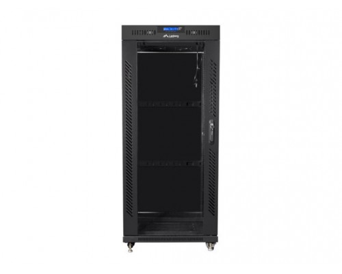 ARMARIO LANBERG RACK 19" 22U 800X1000 FLAT PACK NEGRO PUERTA CRISTAL CON LCD