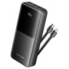 POWER BANK 20000mAh 22.5W + CABLE USB-C/LIGHTNING NEGRO VENTION (Espera 4 dias)