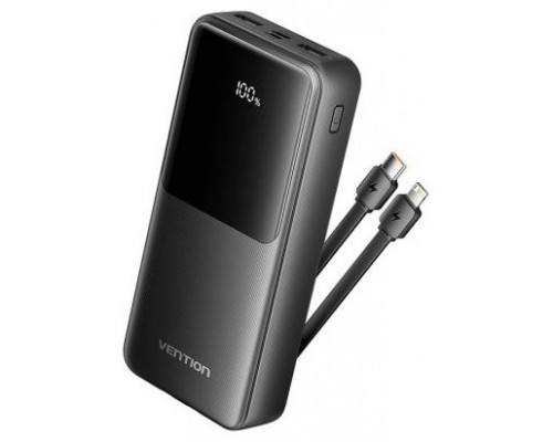 POWER BANK 20000mAh 22.5W + CABLE USB-C/LIGHTNING NEGRO VENTION (Espera 4 dias)