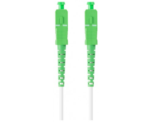 CABLE DE FIBRAOPTICA LANBERG 50M MONO SC/APC-SC/APC SIMPLEX G657B3 LSZH BLANC