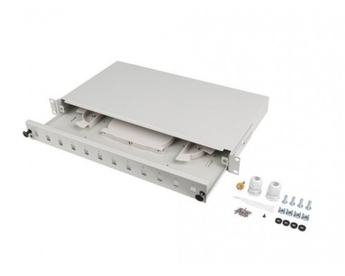 PATCH PANEL LANBERG 1U 19" FIBRA OPTICA 12 PTS SC SIMPLEX O 12 LC DUPLEX GR+ACC