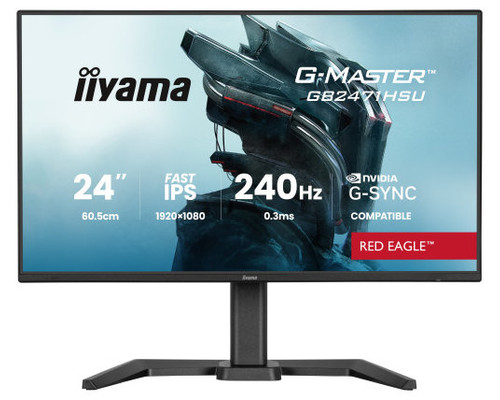 MONITOR IIYAMA 24 PULGADAS RESOLUCION FULL HD (1920X1080), PANEL FAST IPS, 0,8 MS (MPRT), 240 HZ, BRILLO 250, CONTRASTE 1100:1, HDMI, DISPLAYPORT, USB HUB, ALTAVOCES, FLICKER-FREE, LOW BLUE LIGHT, FREE SYNC PREMIUM (Espera 4 dias)