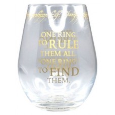 VASO DE VIDRIO INSCRIPCIÓN DEL ANILLO ÚNICO 610ML HALF MOON BAY GL01LOTR03 (Espera 4 dias)