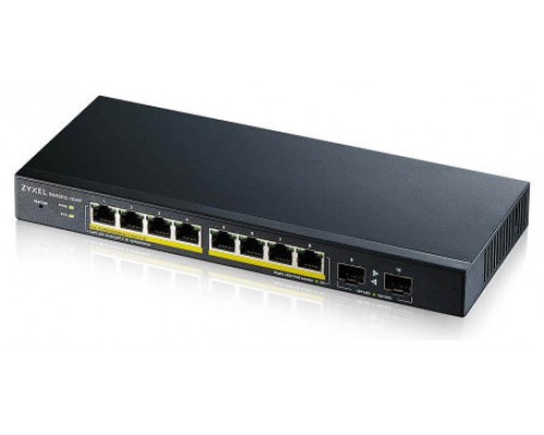 Zyxel GS1900-10HP Gestionado L2 Gigabit Ethernet (10/100/1000) Energía sobre Ethernet (PoE) Negro (Espera 4 dias)