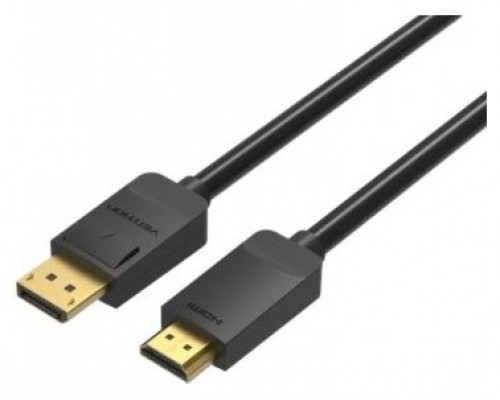 CONVERSOR DISPLAYPORT/M A HDMI/M 2 M NEGRO VENTION (Espera 4 dias)