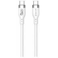 HYPER 2M SILICONE 240W USB-C CHARGING CABLE - WHITE HYPER 2M SILICONE 240W USB-C CHARGING CABLE - WHITE