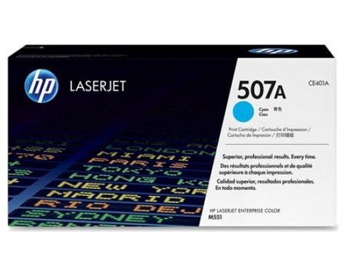 TONER HP CE401A Nº507A CIAN 6.000PAG (Espera 4 dias)