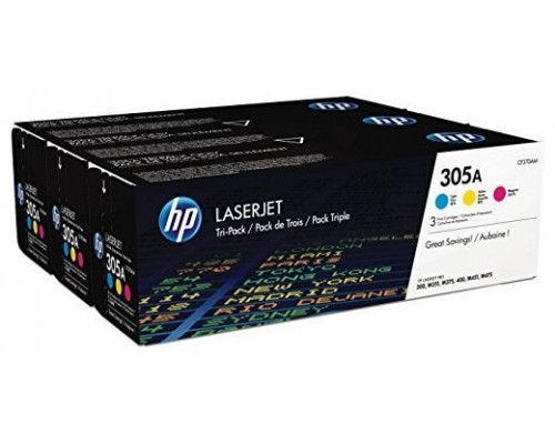 TONER HP CF370AM Nº305 PACK TRICOLOR C/M/Y (Espera 4 dias)