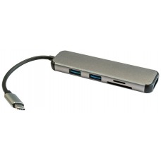HUB USB 3.0 TYPE-C 2P USB-A + CR + HDMI 3GO