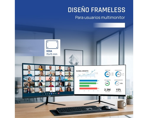 iggual Monitor 24" 1ms FHD 120Hz VGA HDMI DP MM