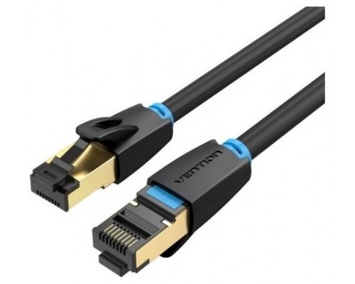 CABLE DE RED LATIGUILLO RJ45 CAT.8 SFTP AWG28 10 M NEGRO VENTION (Espera 4 dias)