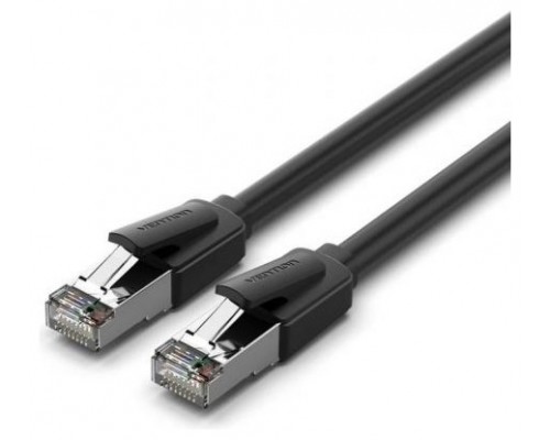 CABLE DE RED LATIGUILLO RJ45 CAT.8 SFTP AWG26 1 M NEGRO VENTION (Espera 4 dias)