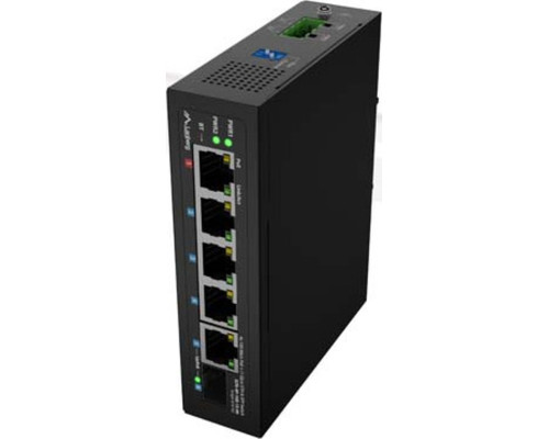 SWITCH LANBERG INDUSTRIAL POE 1XBT 3XAT SFP/ETH DIN FAST ETHERNET SIN GESTION