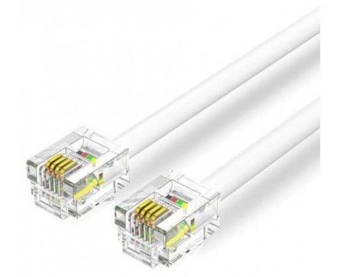 CABLE DE TELEFONO 6P4C BLANCO 10 M VENTION (Espera 4 dias)