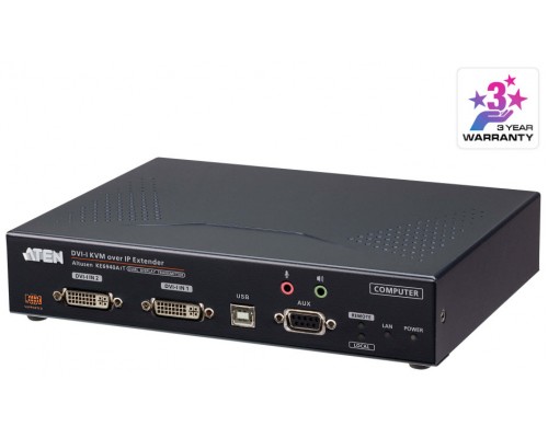 ATEN Transmisor de KVM DVI-I a través de IP de doble pantalla con acceso a Internet (Espera 4 dias)