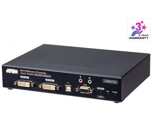 ATEN Transmisor KVM por IP DVI-I dual display USB (Espera 4 dias)