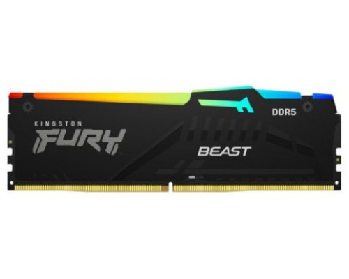 MEMORIA KINGSTON FURY BEAST RGB DDR5 32GB 4800MT/S  CL38  KF (Espera 4 dias)