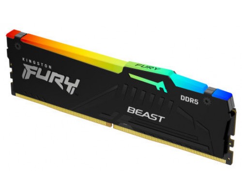 Kingston Technology FURY Beast RGB módulo de memoria 16 GB 1 x 16 GB DDR5 ECC (Espera 4 dias)