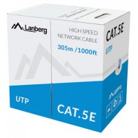 BOBINA CABLE RED LANBERG UTP RJ45 100 MB/S SOLIDO CCA AWG24 305M  AZUL BOBINA CABLE RED LANBERG UTP RJ45 100 MB/S SOLIDO CCA AWG24 305M  AZUL