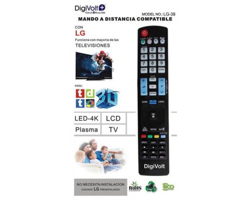 Mando Nuevo Compatible Para Lg Grande Lg-39