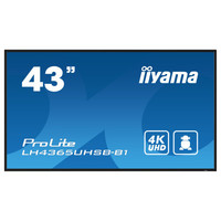 MONITOR IIYAMA 43" , UHD IPS PANEL, HAZE 1%, 800CD/M, HORIZ Y VERT, SIGNAL FAILOVER, MM 2X 10W,  HDMI 2X, DP, USB 2.0 X2, WIFI, LAN, MEDIA PLAY USB PORT, CONTROL LAN / RS232C, IISIGNAGE2 (CMS/DMS), E-SHARE, ANDROID 11 OS,  24/7 OPERATION, VESA  (400X