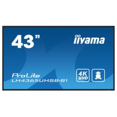 iiyama LH4365UHSB-B1 pantalla de señalización Diseño de quiosco 108 cm (42.5") LED Wifi 800 cd / m² 4K Ultra HD Negro Procesador incorporado Android 11 24/7 (Espera 4 dias)