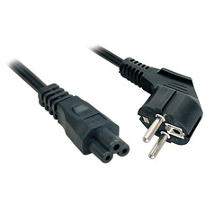 Lindy 5m, CEE 7/7 - IEC 320 C5 Negro CEE7/7 C5 acoplador (Espera 4 dias)