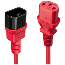 Lindy 30476 cable de transmisi&oacute;n Negro, Rojo 0,5 m C14 acoplador C13 acoplador (Espera 4 dias)