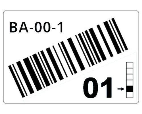 BROTHER Caja de 1 rollo de etiquetas precortadas para estanterias y estanterias paletizadas de 90 x 110 mm. Blanco, para codigos de barras - 260 etiquetas/rollo