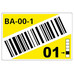 BROTHER Caja de 1 rollo de etiquetas precortadas para estanterias y estanterias paletizadas de 75 x 110 mm. Amarillo, para codigos de barras - 260 etiquetas/rol