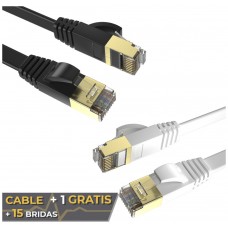 Cable + 1 GRATIS Planos Ethernet 8P8C F/STP 32AWG 1m Max Connection (Espera 2 dias)
