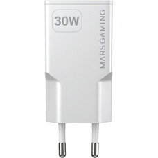 CARGADOR USB PARED USB-C + USB-A GaN 30W BLANCO MARS GAMING (Espera 4 dias)
