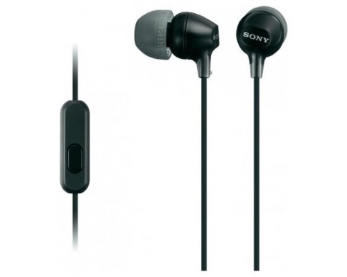 AURICULARES SONY MDR-EX15AP NEGRO INTRAURAL CON MICRO