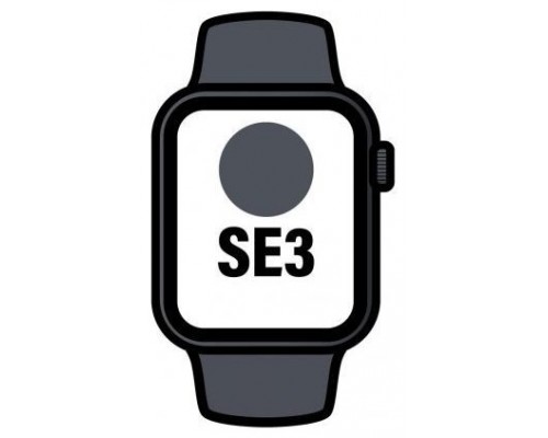APPLE WATCH SE 3 CAJA ALUMINIO MEDIANOCHE CELL 44mm CORREA DEPORTIVA NEGRA M/L (Espera 4 dias)