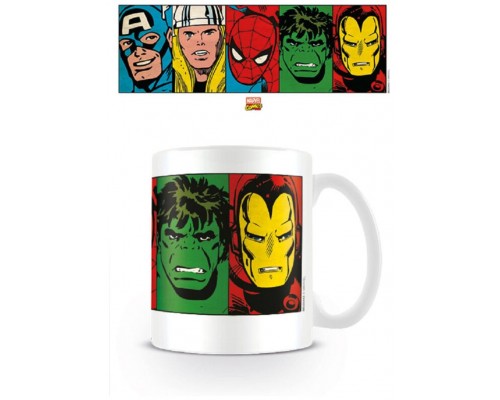 TAZA DESAYUNO MARVEL CARAS COMIC PYRAMID INTERNATIONAL REDSTRING MG23443 (Espera 4 dias)