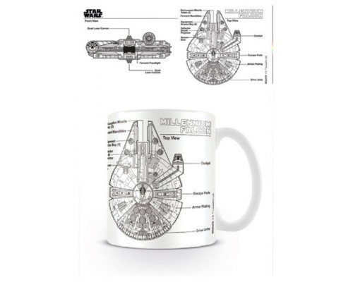 TAZA DESAYUNO STAR WARS PLANO HALCÓN MILENARIO PYRAMID INTERNATIONAL MG23478 (Espera 4 dias)